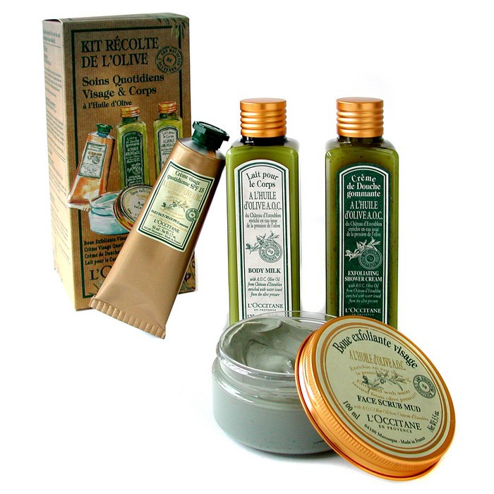 L'Occitane Olive Harvest Daily Rosto & Corpo Care Kit: Face Creme+Exfoliante facial+S/Creme+B/Milk 4pcsProduct Thumbnail