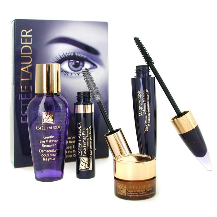 Estee Lauder Travel Exclusive For Eyes: MagnaScopic Mascara+Lash Primer Plus+Adv Night Repair Eye+Eye M/U Remover 4pcsProduct Thumbnail