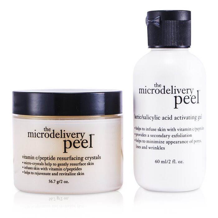 Philosophy Microdelivery Peel Set Desm.t: Lactic/Salicylic Acid Activation Gel + Vitamin C Resurfacing Crystal 2pcsProduct Thumbnail