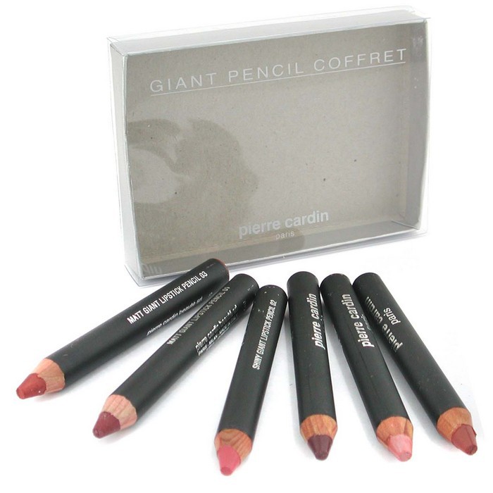 Pierre Cardin Giant Pencil Coffret: 3x Matt Giant Lipstick Pencil + 3x Shiny Giant Lipstick Pencil 6x1.95gProduct Thumbnail