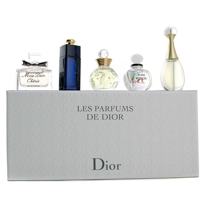 Christian Dior Zestaw miniatur Les Parfums De Dior: EDP Miss Dior Cherie + EDT Dolce Vita + EDP J'Adore + EDP Pure Poison + EDP Addict 5 sztukProduct Thumbnail