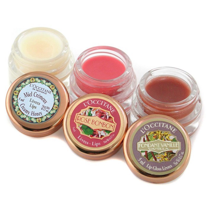 L'Occitane Sweet Trio Lip Gloss (Creamy Honey, Rose Bon Bon, Vanilla Fondant) 3x5mlProduct Thumbnail