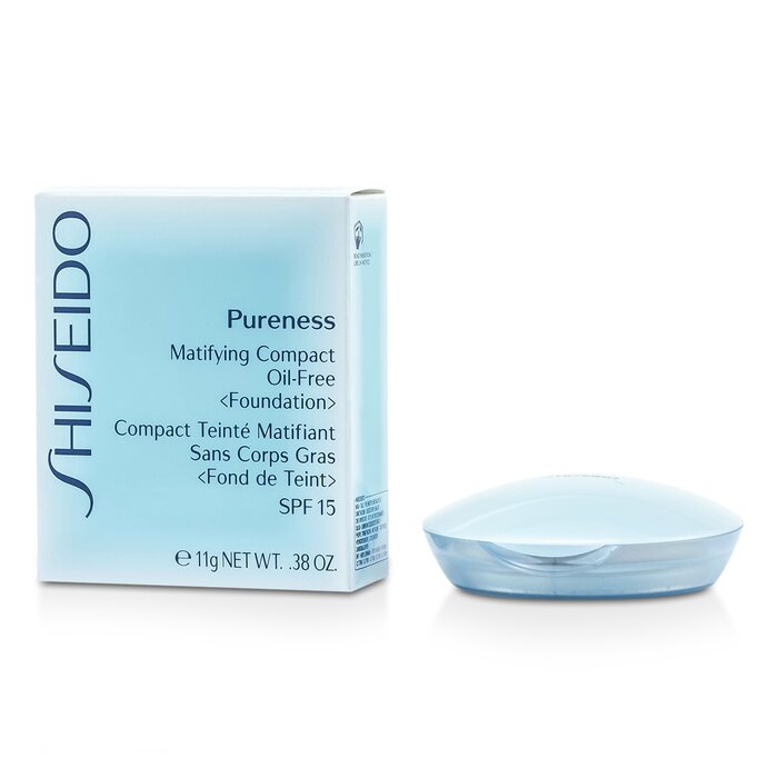 Shiseido Pureness Матиращ Компактен Фон дьо Тен Без Мазнини със SPF15 ( Кутийка + Пълнител ) 11g/0.38ozProduct Thumbnail