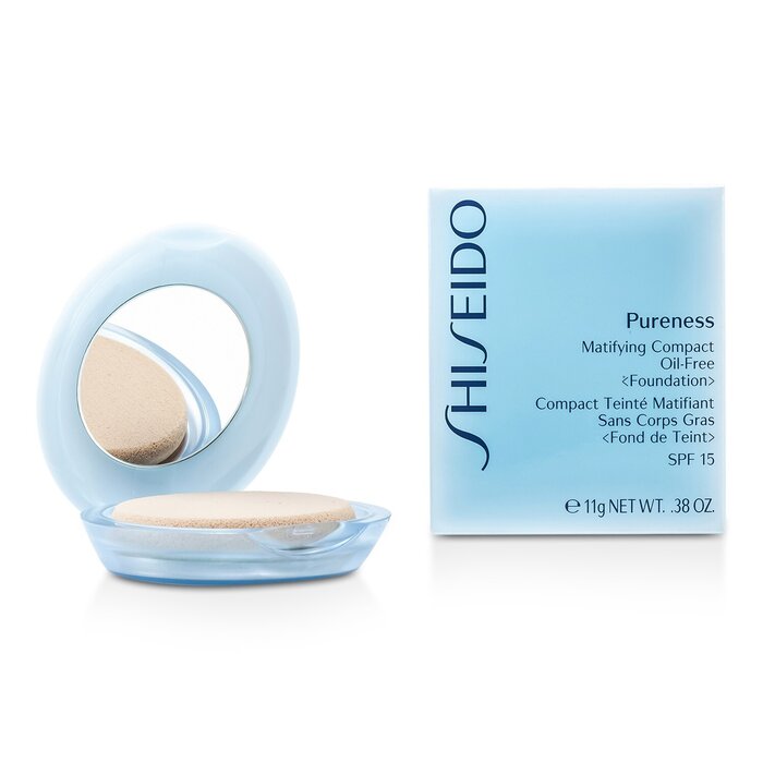 Shiseido Pureness Матиращ Компактен Фон дьо Тен Без Мазнини със SPF15 ( Кутийка + Пълнител ) 11g/0.38ozProduct Thumbnail
