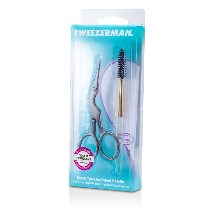 Tweezerman Stainless Brow Shaping Scissors & Brush Picture Color |  Strawberrynet IE