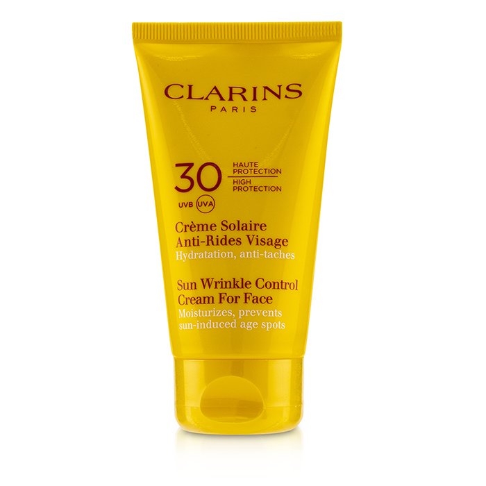 Clarins Przeciwzmarszczkowy krem do opalania twarzy do skóry wrażliwej na słońce Sun Wrinkle Control Cream Very High Protection SPF30 (For Sun Sensitive Skin) 75ml/2.7ozProduct Thumbnail