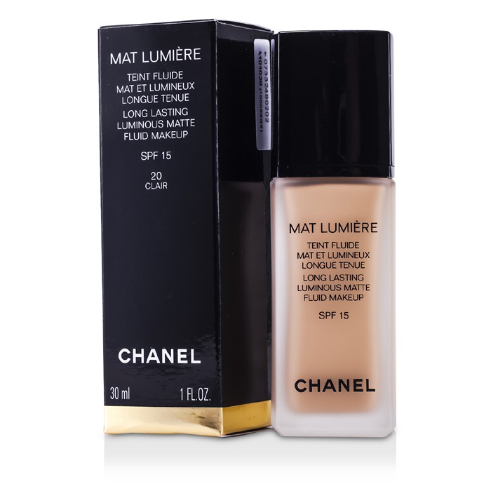 Chanel รองพื้นชนิดน้ำเนื้อแมทท์ผิวสวยยาวนาน Mat Lumiere SPF15 30ml/1ozProduct Thumbnail