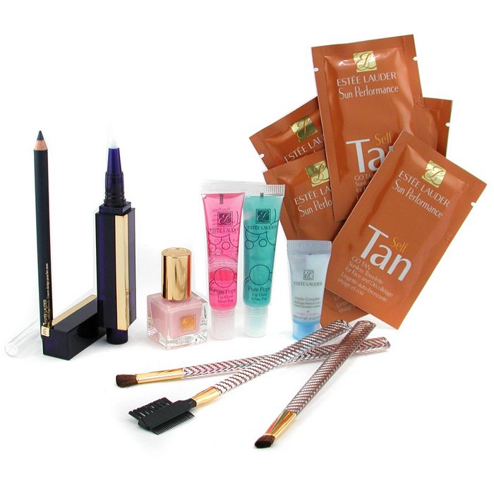 Estee Lauder Kit de maquiagem: Gloss +esmalte de unha + Lápis de olho Artist's + Pincel de maquiagem + Creme hidratante 14pcsProduct Thumbnail