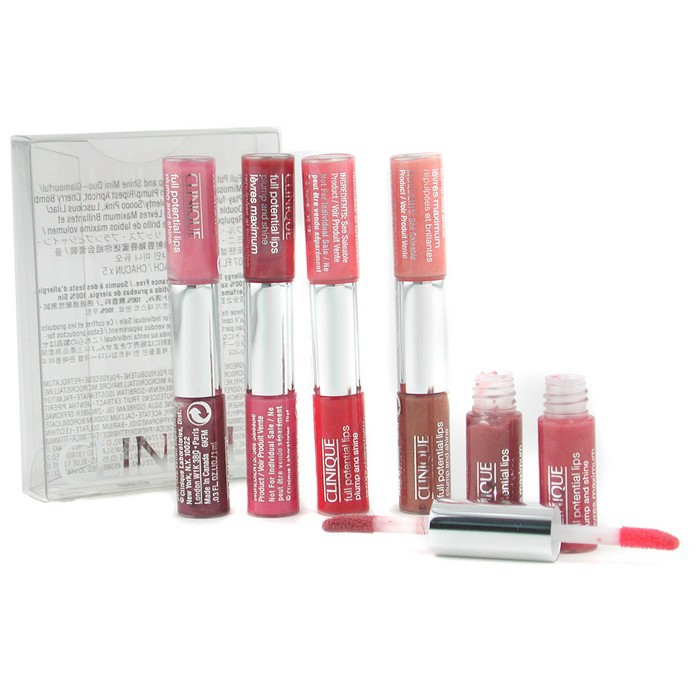 Clinique Full Potential Lips Plump & Shine Mini Duo Collection (10 Colors) 5pcs (10x1ml)Product Thumbnail