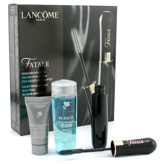 Lancome Fatale Mascara Set: Fatale Mascara Noir 6.5ml + High Resolution Eye Cr. 5ml + Bi Facil 30ml 3pcsProduct Thumbnail