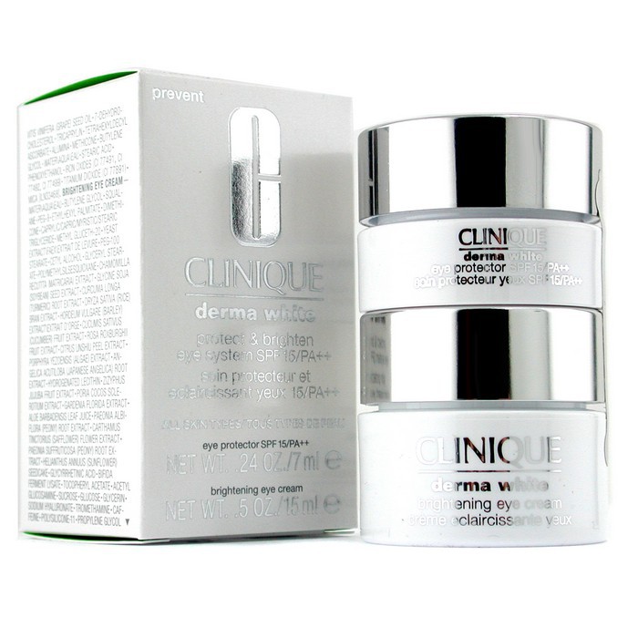 Clinique Derma White Protect & Brightening Eye System: Protect SPF 15 7ml+ Brighten Eye Cream 15ml 2pcsProduct Thumbnail