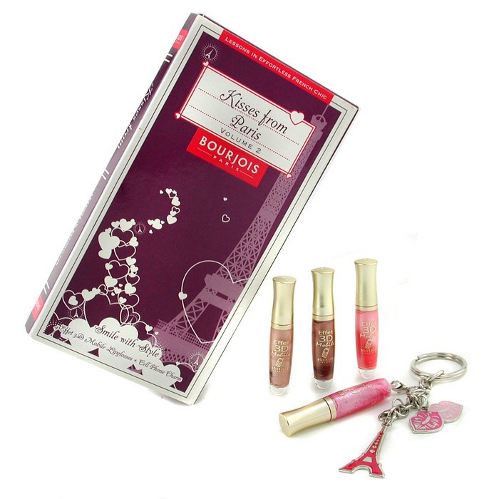 Bourjois Kiss From Paris Volume2 Lipgloss Set: 4x Effect 3D Mobile Lipgloss + Key Chain 5pcsProduct Thumbnail