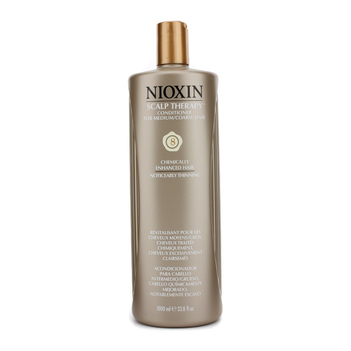 Nioxin Odżywka do włosów szorstkich, poddawanych zabiegom chemicznym i przerzedzających się System 8 Scalp Therapy For Medium/Coarse Hair, Chemically Enhanced Hair, Noticeably Thinning Hair 1000ml/33.8ozProduct Thumbnail