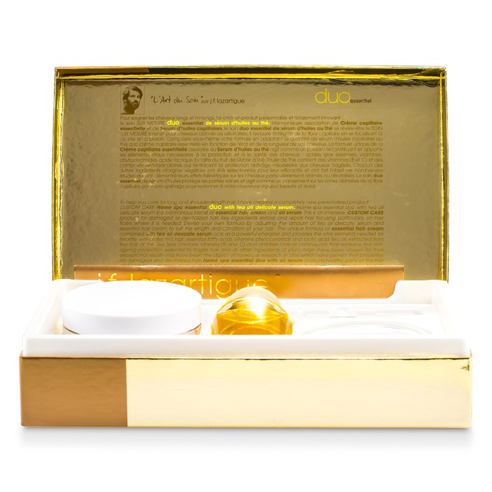 J. F. Lazartigue Home Spa Essential Duo with Tea Oil: Essential Hair Cream 200ml + Serum 100ml 3pcsProduct Thumbnail