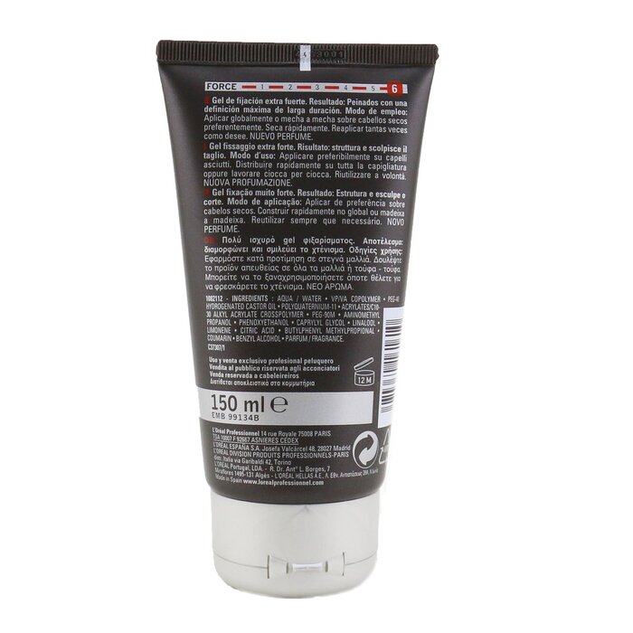 L'Oreal Professionnel Homme Strong - Gel Cengkraman Kuat 150ml/5ozProduct Thumbnail