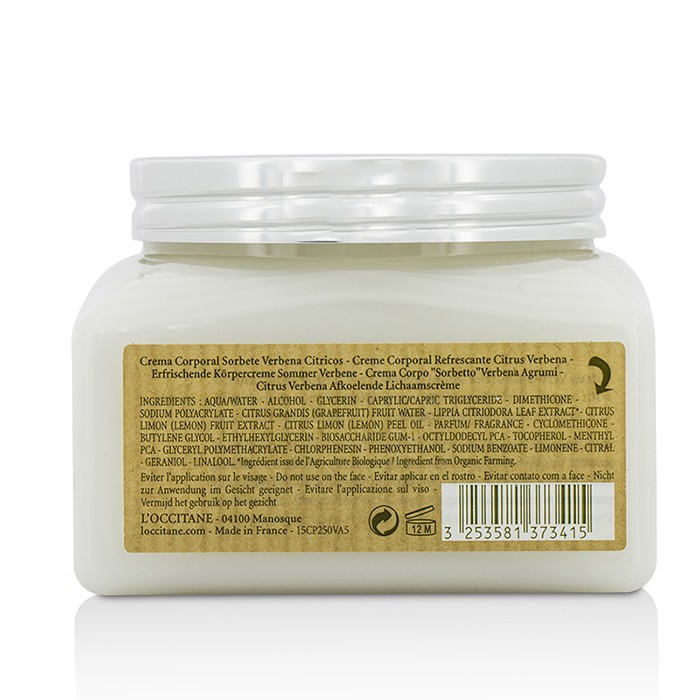 L'Occitane Citrus Verbena Sorbet Cream sa Katawan 250ml/8.8ozProduct Thumbnail
