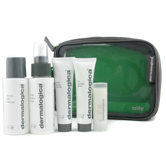 Dermalogica Oily Skin Kit: Cleanser 50ml+ Toner 50ml+ Oil Control Ltn 22ml+ Scrub 22ml+ Climate Control Lip Trt 4.5g+ Bag 5pcs+1bagProduct Thumbnail