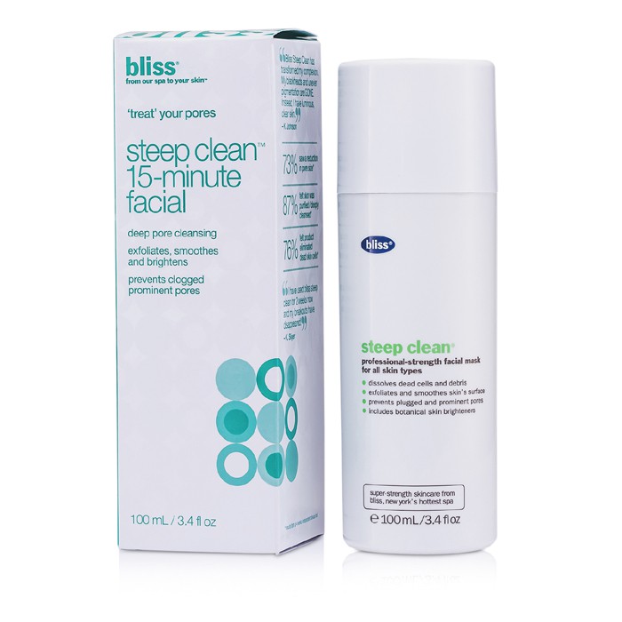 Bliss Steep Clean Pore Purifying Facial Mask (Oily Skin) 100ml/3.4ozProduct Thumbnail