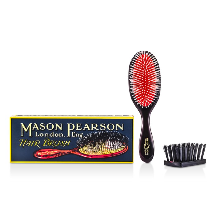 Mason Pearson Найлон - Удобна Четка за Коса с Найлонови Влакна за Тънка Коса ( Тъмен Рубин) 1pcProduct Thumbnail