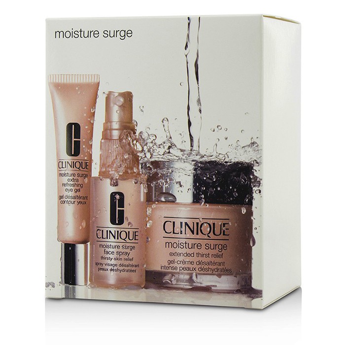 Clinique Kit Moisture Surge: Creme 75ml + Eye Gel 15ml + Spray facial 30ml 3pcsProduct Thumbnail