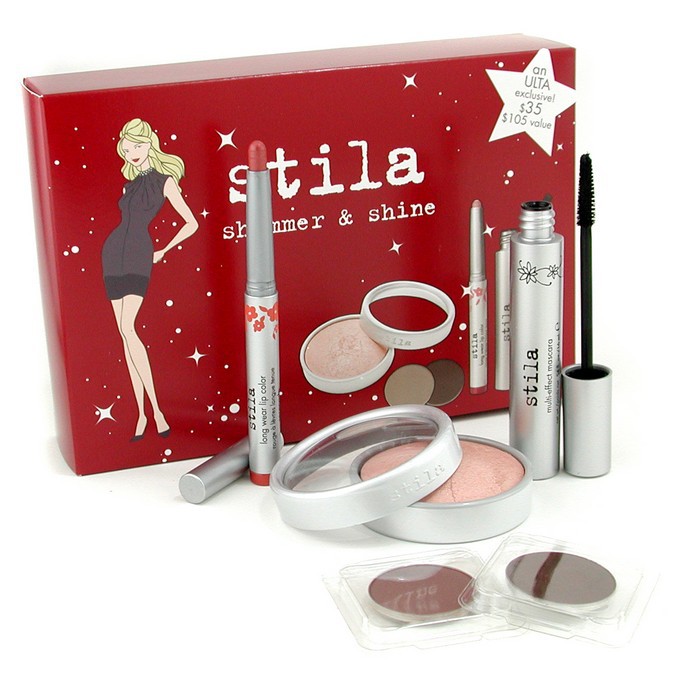 Stila Paleta do makijażu Shimmer & Shine Set: 1x Rozświetlający podkład w kompakcie + 2x Cień do powiek + 1x Pomadka + 1x Tusz do rzęs 5 sztukProduct Thumbnail