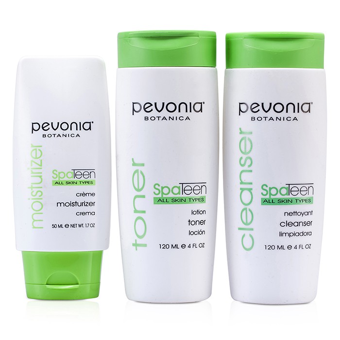Pevonia Botanica SpaTeen All Skin Types Kit: Cleanser 120ml + Toner 120ml + Moisturizer 50ml 3pcs+1bagProduct Thumbnail