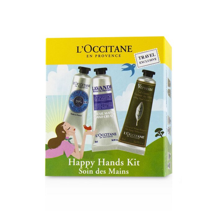 L'Occitane Happy Hands Kit: 2x Shea Butter 30ml + 2x Lavender 30ml + 2x Verbena Cooling Hand Cream Gel 30ml 6x30ml/1ozProduct Thumbnail