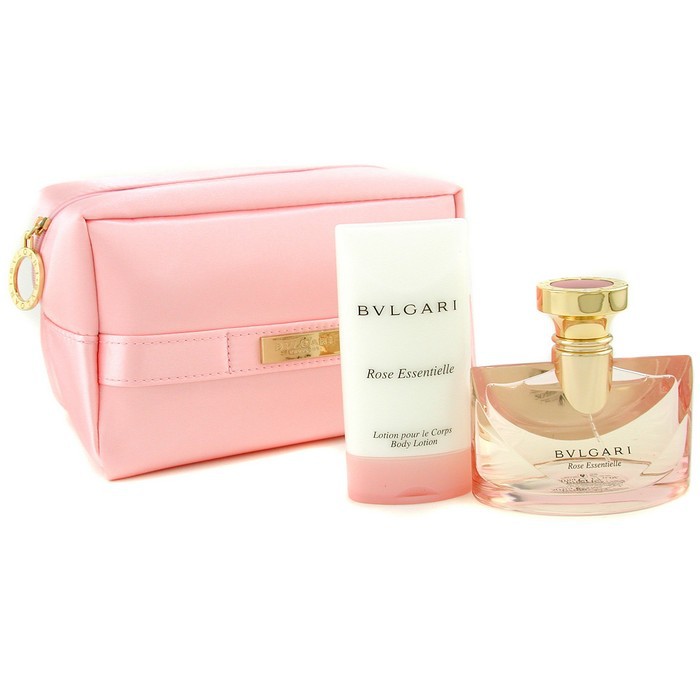 Bvlgari Rose Essentielle Caixa: Eau De Parfum Spray 50ml + Loção corporal 75ml + Pink nescessaire 2pcs+1bagProduct Thumbnail