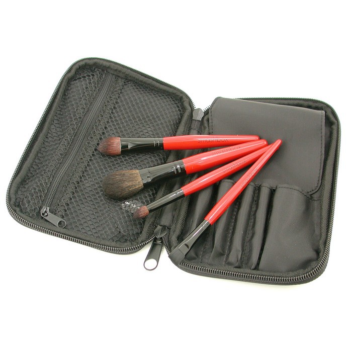 Smashbox Traveler Brush Kit : Blush Brush + Shadow Brush + Cream Eye Liner Brush + Contour Brush + Bag 4pcs+1bagProduct Thumbnail