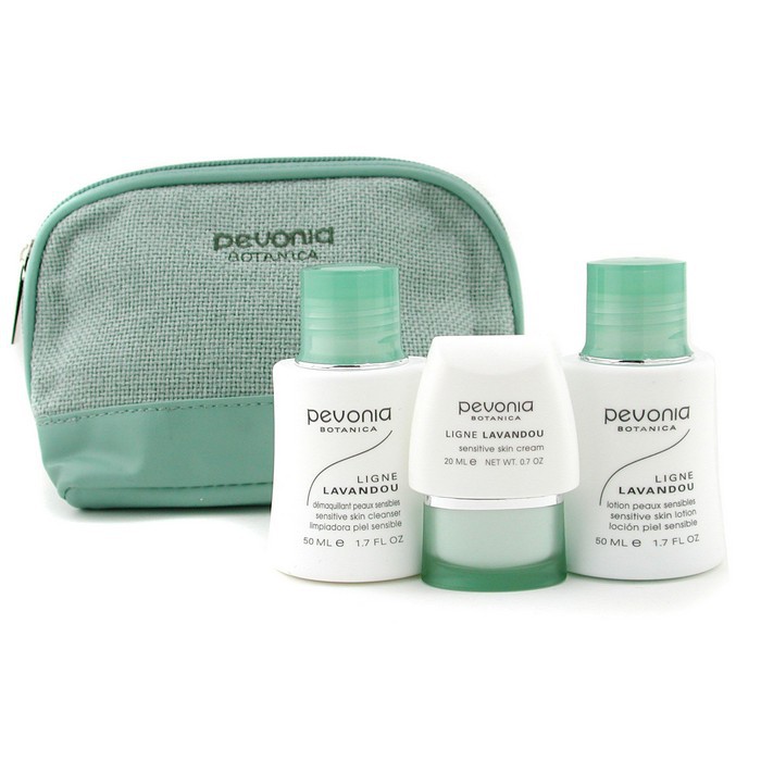 Pevonia Botanica Set Your Skincare Solution Piel Sensible : Limpiador 50ml + Loción 50ml + Crema 20ml + Neceser 3pcs+1bagProduct Thumbnail