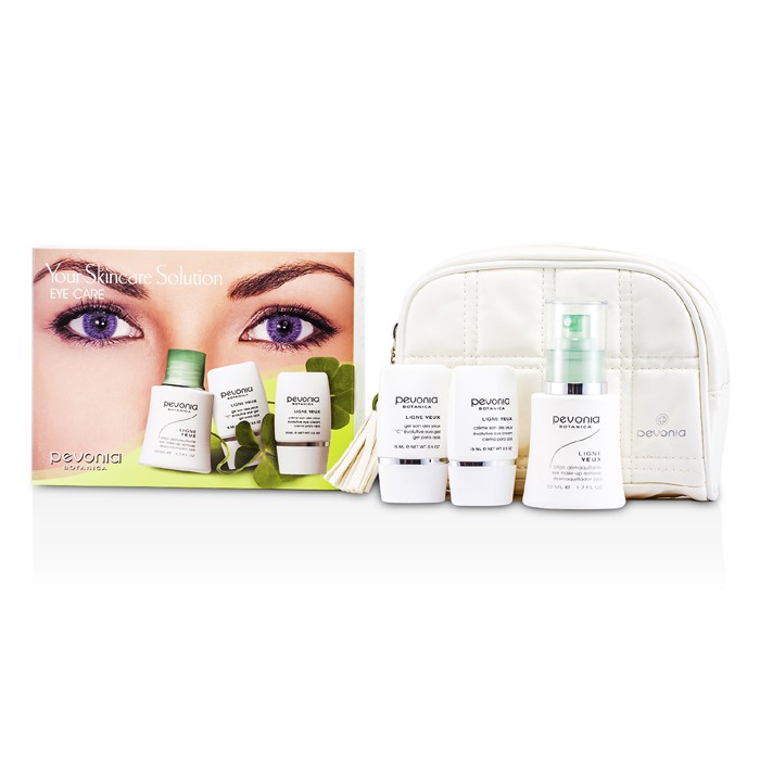 Pevonia Botanica cestovná sada Your Skincare Solution Eye Care:odličovač mejkapu 50ml+očný gél 15ml+očný krém 15ml+kozmetická taštička 3pcs+1bagProduct Thumbnail