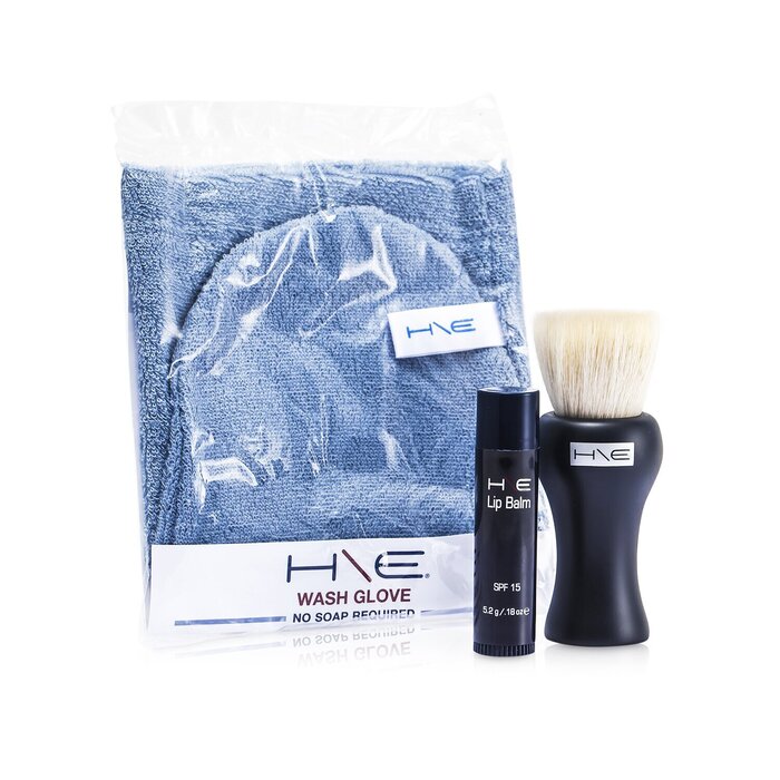 Jane Iredale H\E Minerals Set: Balsam de Buze SPF 15 + Pensulă de Faţă + Mănuşi de Spălat + Geantă 3pcs+1bagProduct Thumbnail