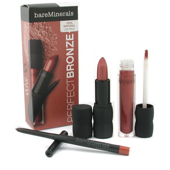 BareMinerals BareMinerals 100% Natural Lip Trio (Lipliner + Lipcolor + Lipgloss) 3pcsProduct Thumbnail