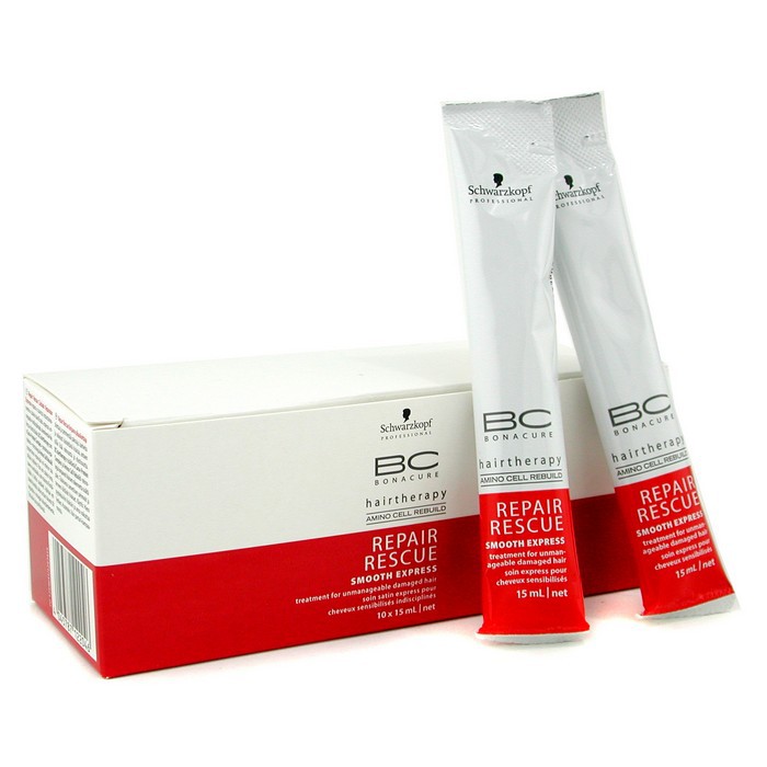 Schwarzkopf BC Repair Rescue Smooth Express (Treatment for Unmanageable Damaged Hair) 10x15ml/0.5ozProduct Thumbnail