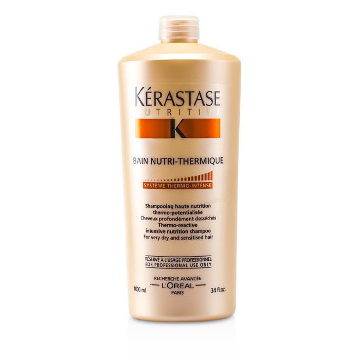 Kerastase Nutritive Bain Nutri-Thermique Thermo-Reactive Intensive Nutrition Shampoo (For Very Dry and Sensitised Hair) 1000ml/34ozProduct Thumbnail