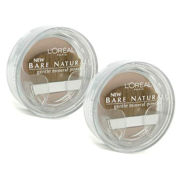 L'Oreal Bare Naturale Gentle Mineral Powder Compact with Brush Duo Pack 2x9.5g/0.33ozProduct Thumbnail