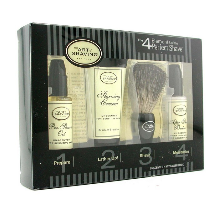 The Art Of Shaving Starter Kit - Unscented: Pre Shave Oil + Shaving Cream + Brush + After Shave Balm 4pcsProduct Thumbnail