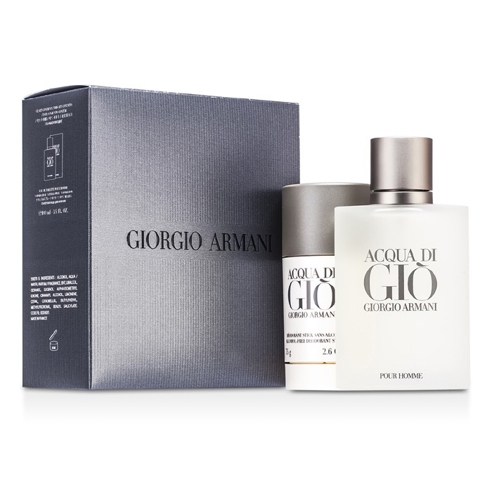 Giorgio Armani Acqua Di Gio Coffret: Eau De Toilette Spray 100ml/3.4oz + Deodorant Stick 75g/2.6oz 2pcsProduct Thumbnail