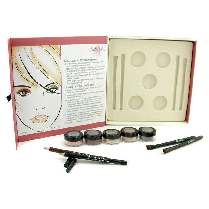 Borghese Bella Colore Minerali Eye Color Collection: 5x Loose EyeShadow, 2x Eyeliner, 2x Brush 9pcsProduct Thumbnail