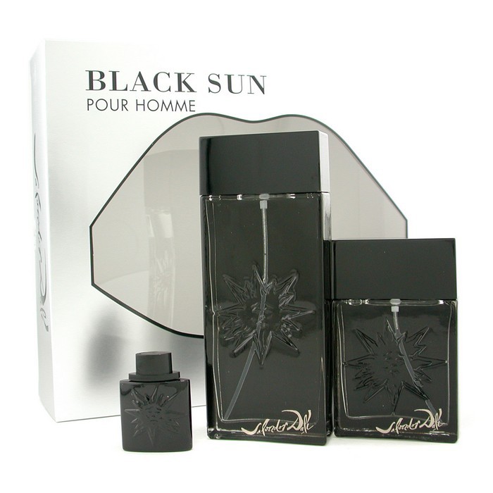 Salvador Dali Black Sun szett: Eau De Toilette spray 100ml/3.4oz + borotválkozás utáni arcszesz 50ml/1.7oz + miniatűr 3pcsProduct Thumbnail