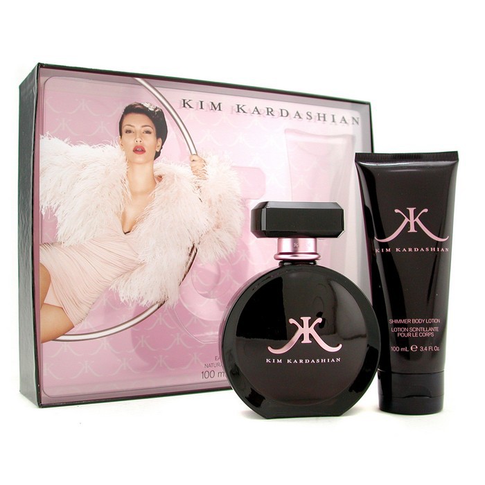 Kim Kardashian Kim Kardashian kazeta: parfumová voda s rozprašovačom 100ml/3.4oz + telové mlieko 100ml/3.4oz 2pcsProduct Thumbnail