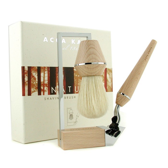 Acca Kappa 1869 Natura Shaving Set: Razor + Pure Badger Shaving Brush + Stand 3pcsProduct Thumbnail