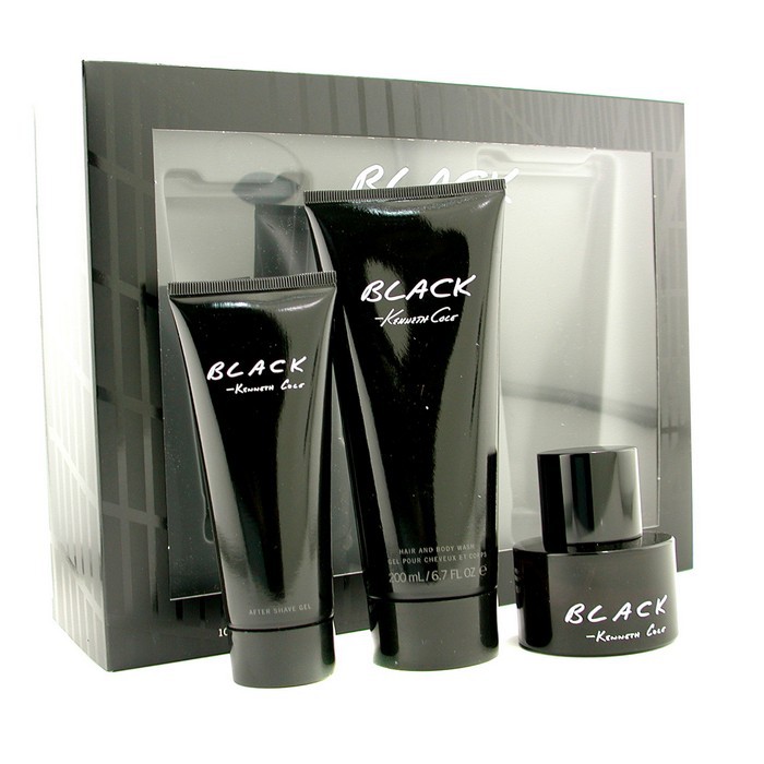 Kenneth Cole Black Coffret: Eau De Toilette Spray 50ml/1.7oz + After Shave Gel 100ml/3.4oz + Hair & Body Wash 200ml/6.7oz 3pcsProduct Thumbnail