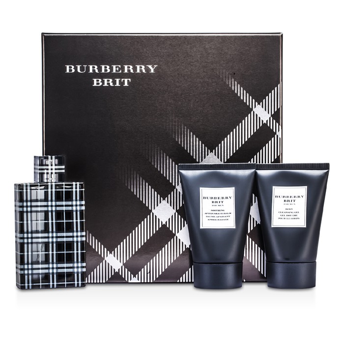 Burberry Caixa Brit: Eau De Toilette Spray 100ml/3.3oz + Body Cleansing Gel 100ml/3.3oz + pós barba Bálsamo 100ml/3.3oz 3pcsProduct Thumbnail