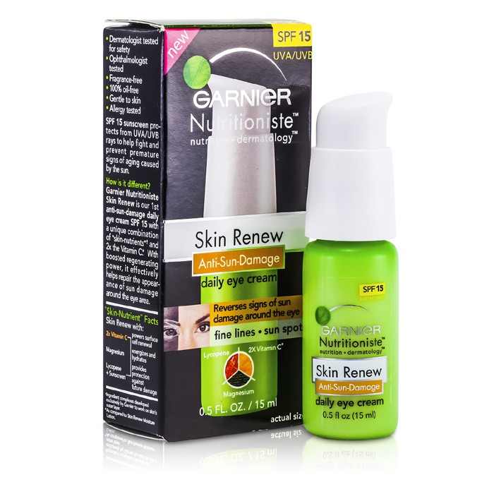Garnier Nutritioniste Skin Renew Crema de Ojos Anti Solar Daño Diario 15ml/0.5ozProduct Thumbnail