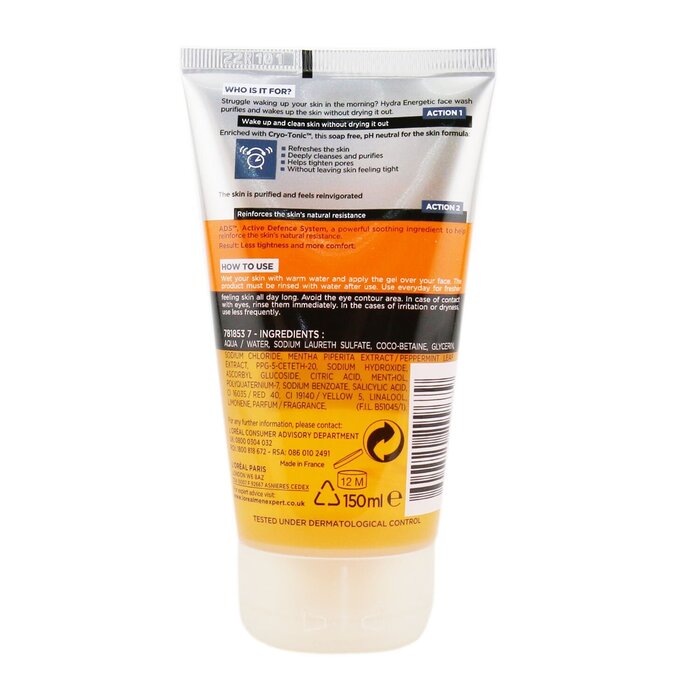 L'Oreal Pěnivý čisticí gel Men Expert Hydra Energetic Foaming Cleansing Gel 150ml/5ozProduct Thumbnail