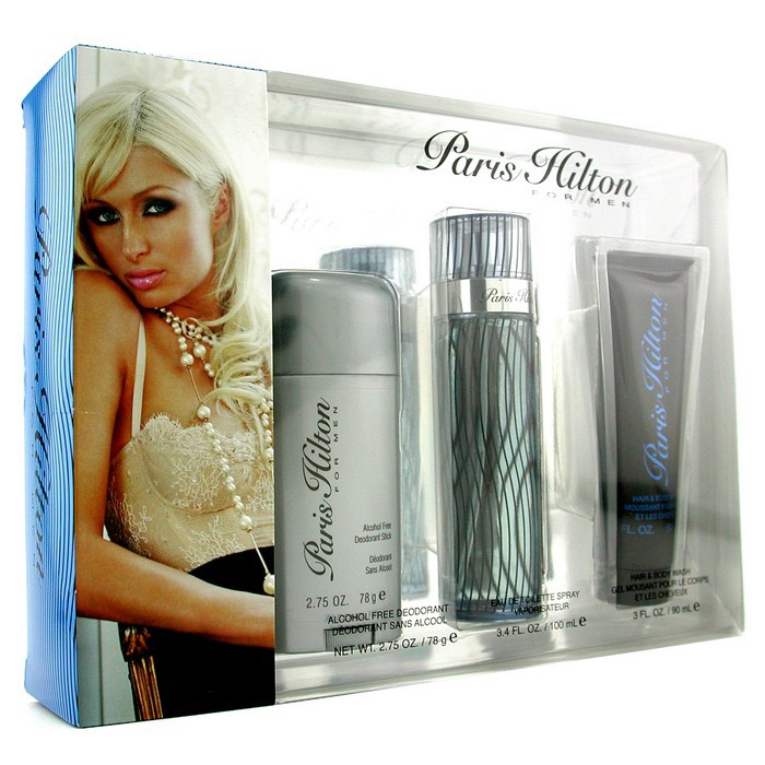 Paris Hilton Paris Hilton kufrík: toaletná voda s rozprašovačom 100ml/3.4oz +vlasový & telový šampón 90ml/3oz + tuhý dezodorant bez alkoholu 78g/2.75oz 3pcsProduct Thumbnail