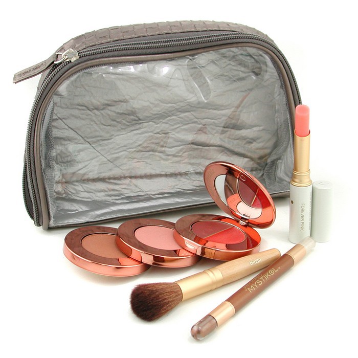 Jane Iredale Grab & Go Just For Me MakeUp Kit (My Steppes Makeup Kit, Mystikol, Just Kissed Lip&Cheek Stain, Brush.....) 4pcs+1bagProduct Thumbnail