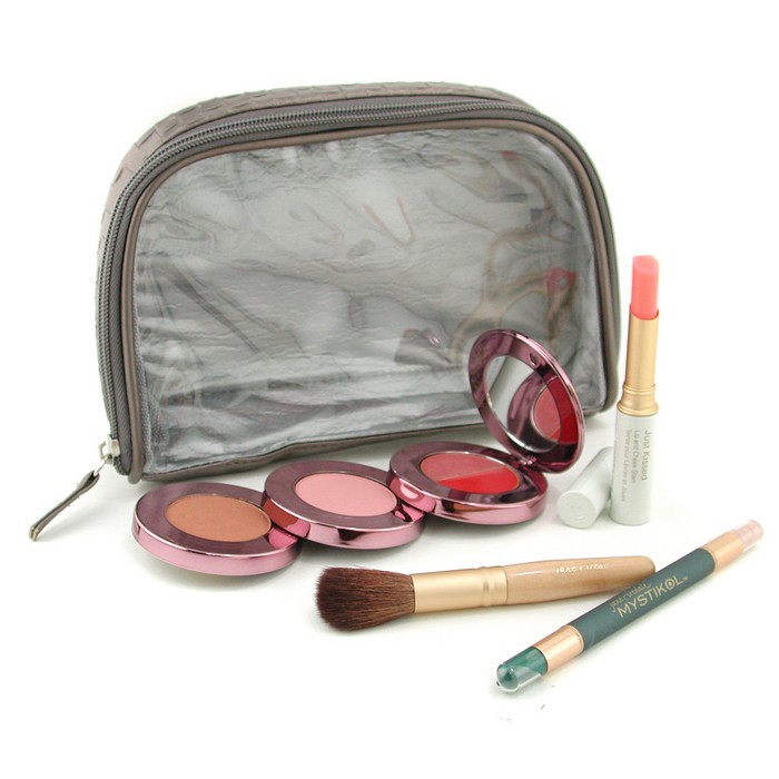 Jane Iredale Grab & Go Just For Me MakeUp Kit (My Steppes Makeup Kit, Mystikol, Just Kissed Lip&Cheek Stain, Brush.....) 4pcs+1 bagProduct Thumbnail