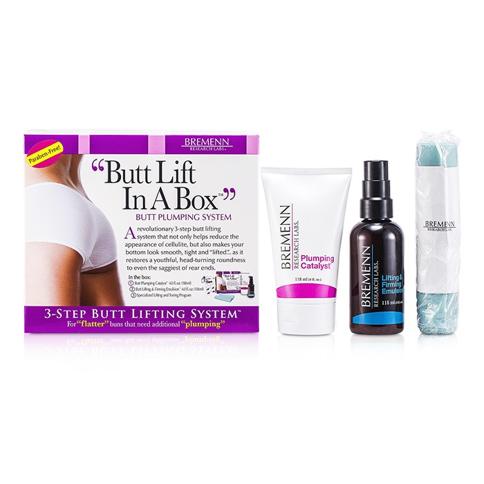 Bremenn Research Labs Butt Lift In A Box: 1x Butt Plumping Catalyst Cream 118ml/4oz + Butt Lifting & Firming Emulsion 118ml/4oz + Exercise Band 1pc 3pcsProduct Thumbnail